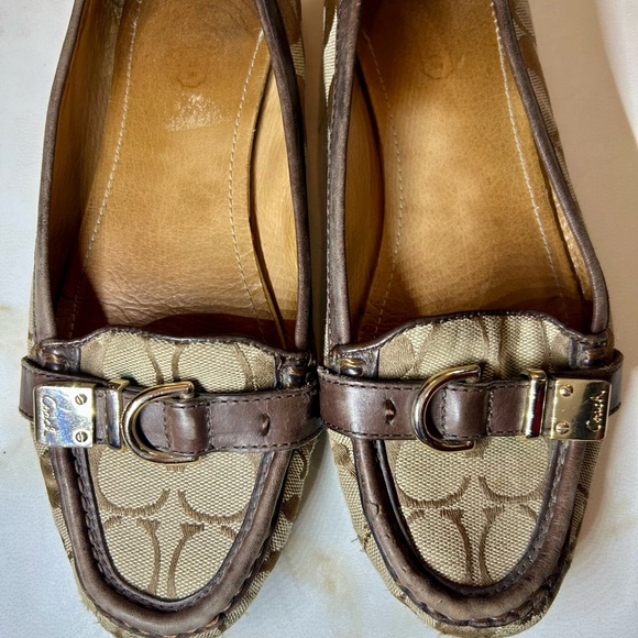 Coach Brown and Tan Women's Loafers - Picture 3 of 6